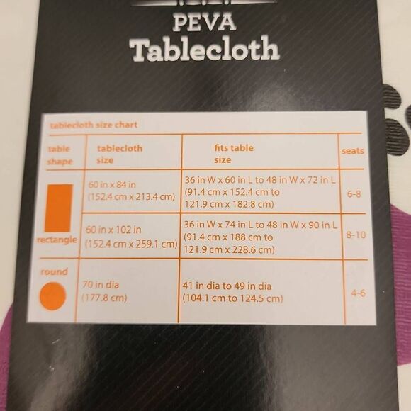 NWT Celebrate Halloween Peva Tablecloth Round 70" Diameter - Picture 7 of 7